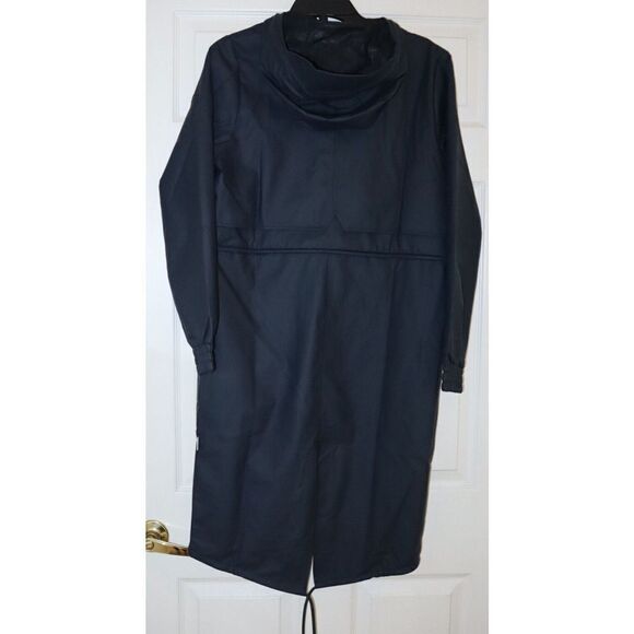RAINS 18550 Women's Sz XS Navy Blue String Parka Waterproof Rain Jacket $155 - Picture 2 of 11